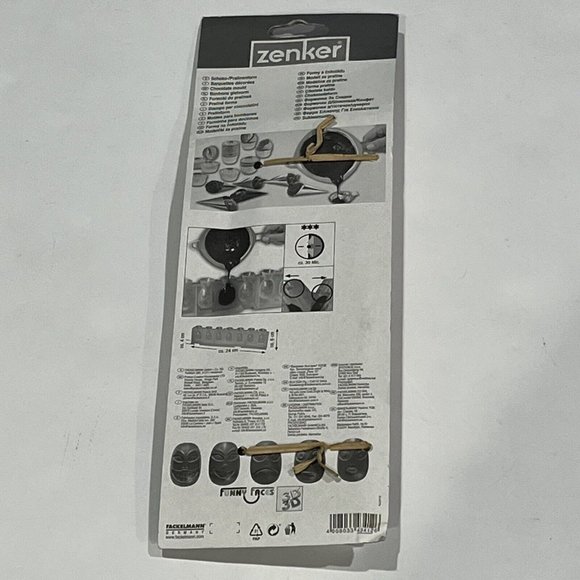 Zenker 3-D Candy Chocolate Molds Hawaii Tiki Mask Funny Faces Sealed - Picture 11 of 16